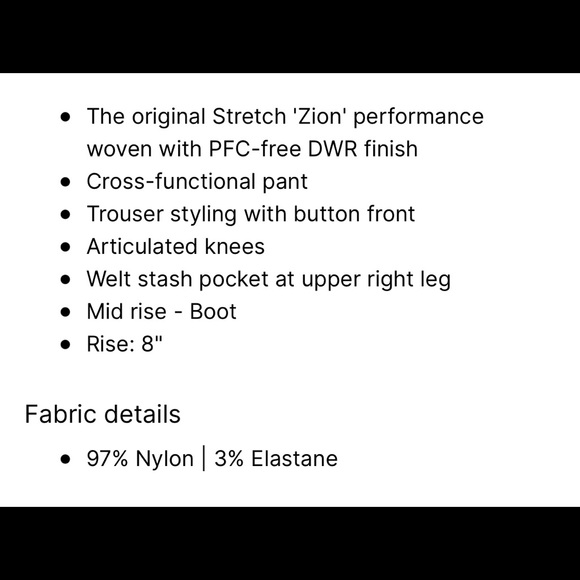 Prana size 12 regular length Halle hiking pants in slate green - Picture 5 of 10